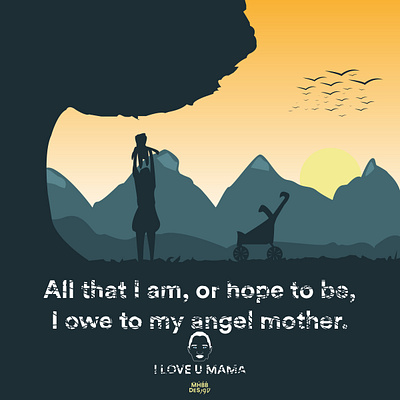 i love u mother artwork child design digital illustration digital painting drawing graphicdesign illustration mom painting vector woman illustration
