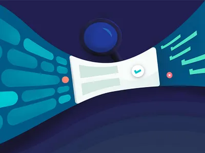 Login testing blue card clean flat design gradient icon illustration line login login design onboarding sketch texture