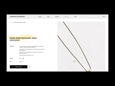 Jasmin sparrow | Product page concept animation design interface ui ux web