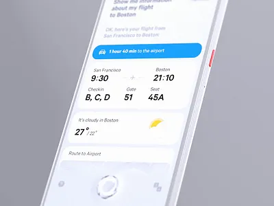 Ai interaction 3d ai animation app blender card flight interaction mobile motion ui voice wave