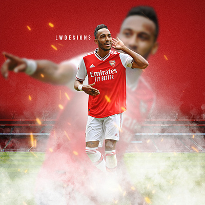 Pierre-Emerick Aubameyang - Arsenal FC arsenal arsenal fc cr7 design football football club football design football edit footballer gfx graphic illustration lionel messi mbappe photoshop poster premier league soccer edit wallpaper