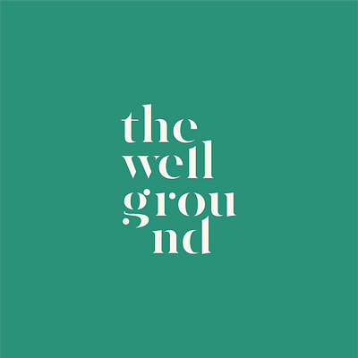 The Wellground logo branding elegant green logo logo logo design logodesign logotype serif stencil typogaphy