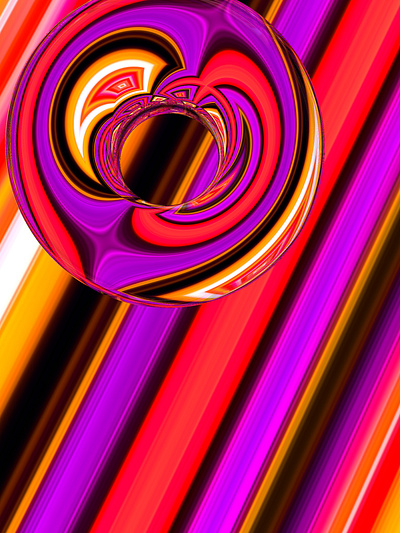 Candy-O 3d art 3d with curves design logo