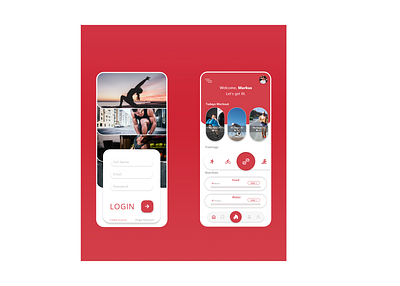 Fitness App Concept app app design color concept creative creative design creativity design dribbble fit fitness fitness app gym app login ui uiux workout workout app