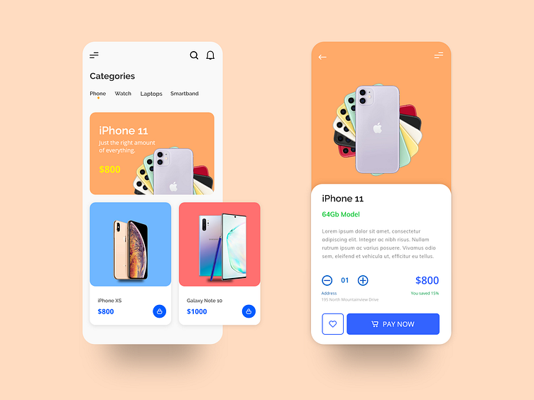 Phone Store UI Design by Michael Edo on Dribbble