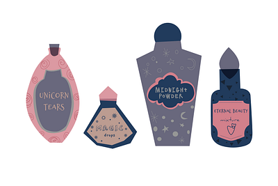 Magical potions adobe illustrator design flat illustration vector