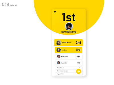 Daily UI N°19 : Leaderboard dailyui design leaderboard ui ux