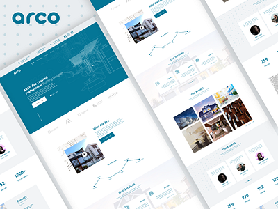 Arco- an Architecture Agency Website Template Design clean clean app landing design illustration landingpage ui uidesign uiuxdesign web websight