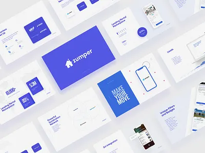 Zumper Presentation Deck blue dashboard data data visualization design icon infographic keynote logo mockup pitch pitch deck powerpoint presentation presentation design product design sales deck template typography ui