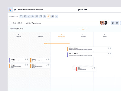 Procim Calendar App app branding design diagram flow logo ui ux web wireframes