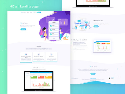 Landing Page Design design finance app finance landing page landing page user interface web design