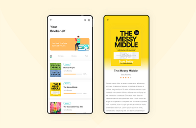 Book Reading Application animation app app design book reading illustration ui ui design user experience user interface ux uxdesign