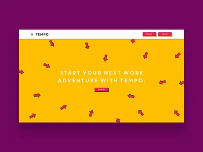 heytempo.com - Sign Up Call-to-action animation design ui ux web website