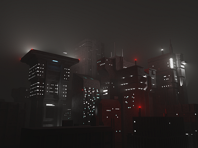 Blade Runner Voxel City 3d art blade runner bladerunner city cityscape dystopia magicavoxel render voxel voxelart