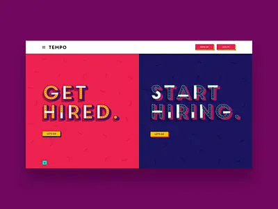 heytempo.com - Homepage design typography ui ux web website