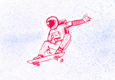 Outer flip astronaut digital art digital illustration digital ink illustration ipad pro procreate app skate life skateboarding space spaceman