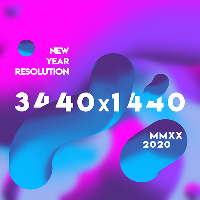 New Year's Resolution - Weekly warmup #2 2020 colorful concept design designs dribbble gradients illustration light logo minimal pink resolution screen weekly warm up weeklywarmup white