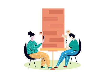 Online Dating Illustration chatting chatting app dating design flat illustration minimal online dating tinder vector