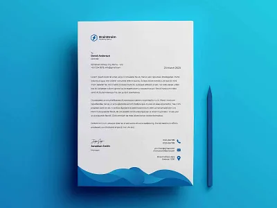 Letterhead Template a4 brand branding business clean company concept corporate cover creative design elegant element identity letter letterhead minimal minimalist modern office