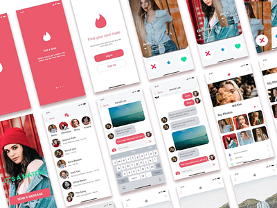 Dating UI Kit in Sketch dating dating app datingapp design design system mobile mobile app mobile app design mobile design mobile ui mobile ui kit swipes ui ui kit ui kit design ui kits uikit uikits