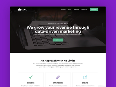 Data-Driven Marketing landing page marketing web design website