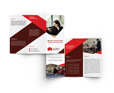 Trifold Brochure branding brochure business company profile corporate indesign trifold