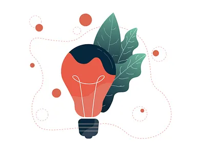 Light bulb illustration art design illustration illustrator minimal vector web website