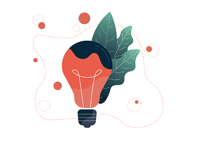 Light bulb illustration art design illustration illustrator minimal vector web website