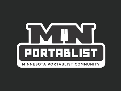 MN Portablist logo dj logo music turntable