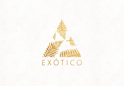 Logo design | Exótico dribbble exótico exótico graphic design illustration logo logo design logo designer tropical leaves tropical logo typogaphy