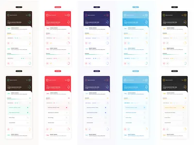 Mobile UI - Task Card Colors app apple clean colorful concept design flat goals interface ios iphone mobile product product design sketch sketchapp ui uidesign ux web