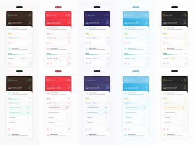 Mobile UI - Task Card Colors app apple clean colorful concept design flat goals interface ios iphone mobile product product design sketch sketchapp ui uidesign ux web