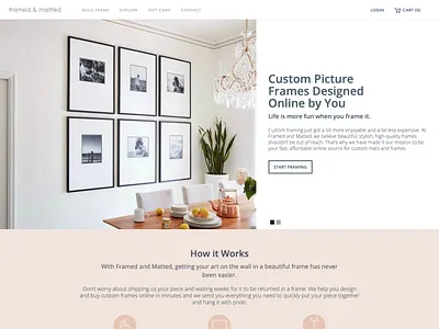 Website for FramedandMatted.com branding design ecommerce ui ux web design web development