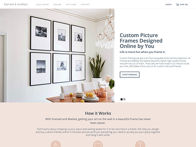 Website for FramedandMatted.com branding design ecommerce ui ux web design web development