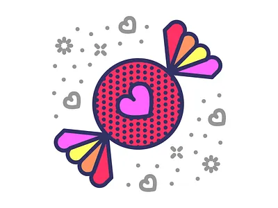 Chocolate candy chocolate heart icon design illustration love romantic sugar sweet valentine valentines day vector