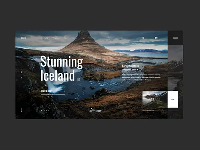 #72 Shots for Practice adventure concept design graphic homepage iceland minimalism photography slider tourism travel traveling trip typography ui ux web website
