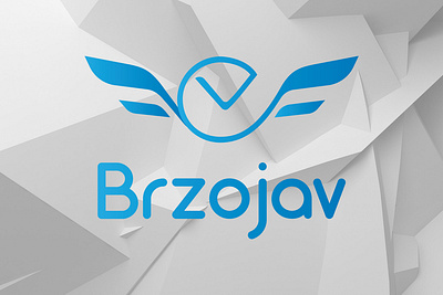 Brzojav blue logo logotype mail mail box mailbox wings wingsart