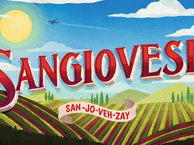 Sangiovese grape italy lettering lettering art portugal procreate tuscany wine