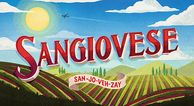 Sangiovese grape italy lettering lettering art portugal procreate tuscany wine