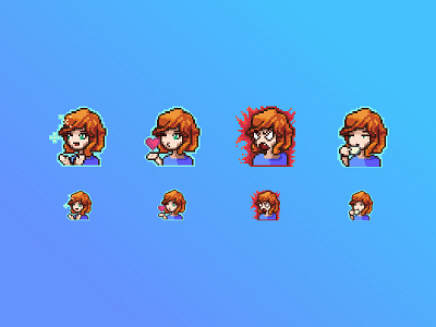 AwkwardBae Twitch Emotes 8bit emoteart emotes illustration twitch twitch.tv twitchemotes