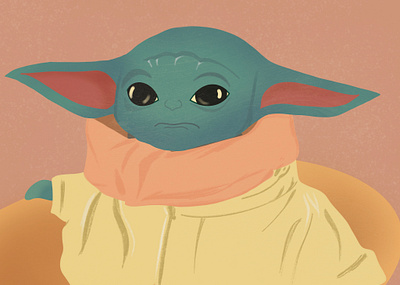 Baby Yoda baby yoda flat illustration procreate procreateapp vector