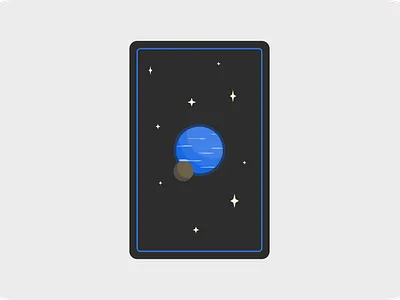 Neptune design flat illustration minimal vector