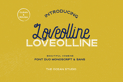 Loveolline Vintage Font Duo branding font design lettering logo design logotype retro font script script font typeface typogaphy