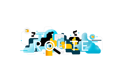 Route HQ Wall Art illustration people route routeapp wall art