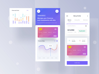 Manage Financial Apps android apple apps chart dashboard design desktop illustration ios landing minimalist mobile money transfer smooth transfer visa website