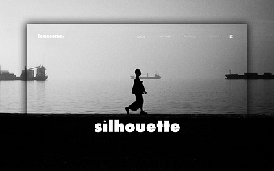 Day 354: Lonesome Silhouette Landing Page. clean design graphic design graphicdesign illustration interface landing page landingpage minimal uidesign web design