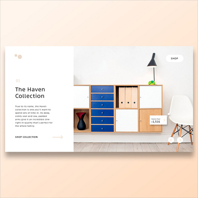 Furniture Store Concept concept ui website design