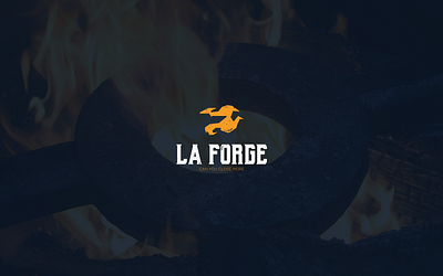 La Forge branding design flat forge logo vector