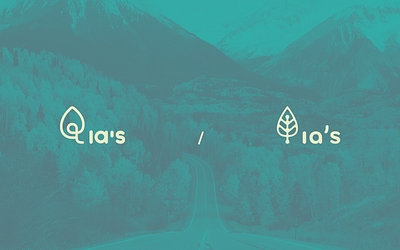 ia's branding design flat leaf logo rebrand rebranding vector