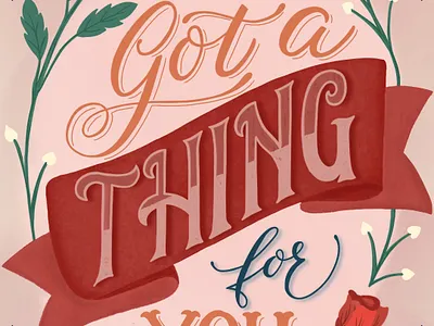 Vintage valentine greeting card illustration surface design valentine vintage vintage lettering